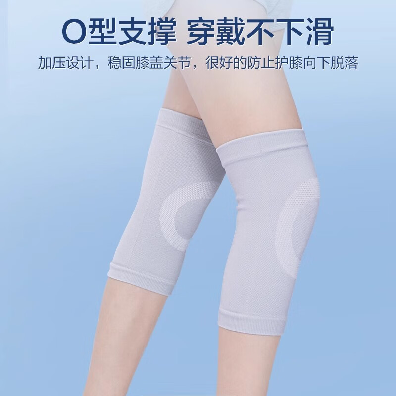 LUCYLEE日本护膝医用防滑保暖老寒腿半月板韧带关节滑膜疼痛炎男女士运动 四季防寒-短款-灰色 XXL(160-220斤)