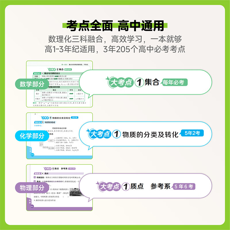 高中数理化公式定理大全口诀秒记一本通小册子2025版 高一高二高三数学物理化学公式考点详解速记 2026高考一轮复习数理化公式手册知识点大全 全国通用