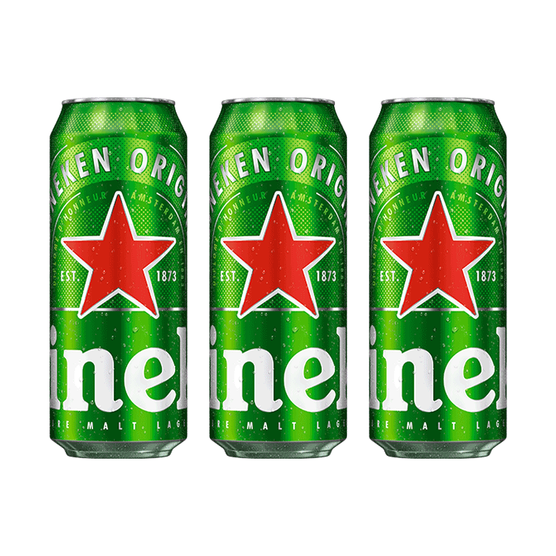 喜力经典500ml*3听 喜力啤酒Heineken 