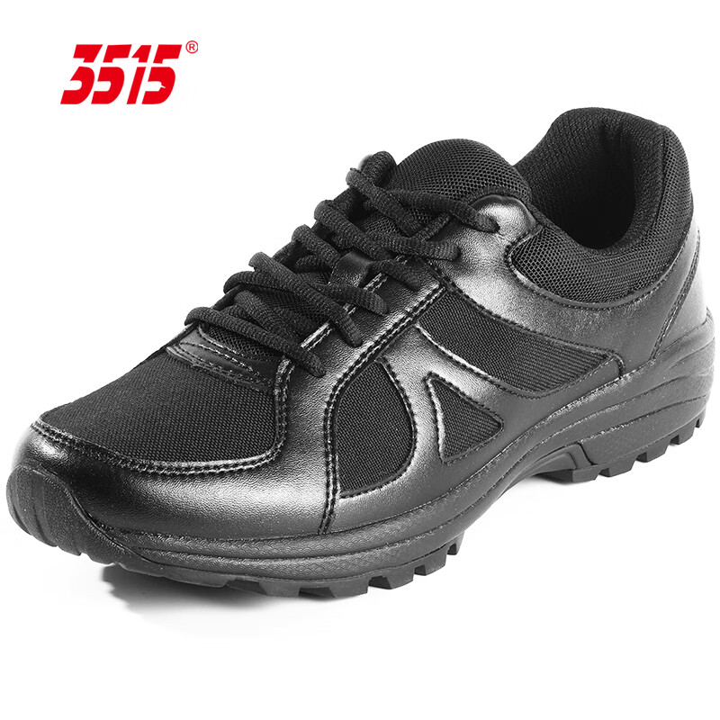 强人运动鞋春秋季男鞋高帮时尚马丁靴真皮透气体能训练鞋耐磨 新型春秋训练鞋鞋_标准尺码 36 _（230）