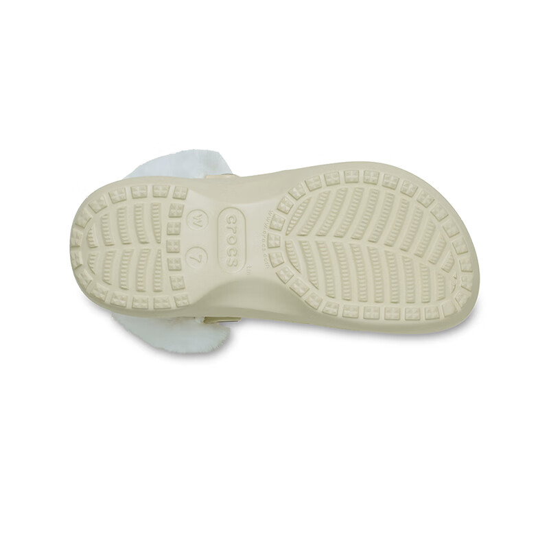 CROCS卡骆驰经典云朵暖绒洞洞鞋保暖舒适棉拖花园鞋外穿女拖鞋|212854 骨白色-2Y2 39 (250mm)