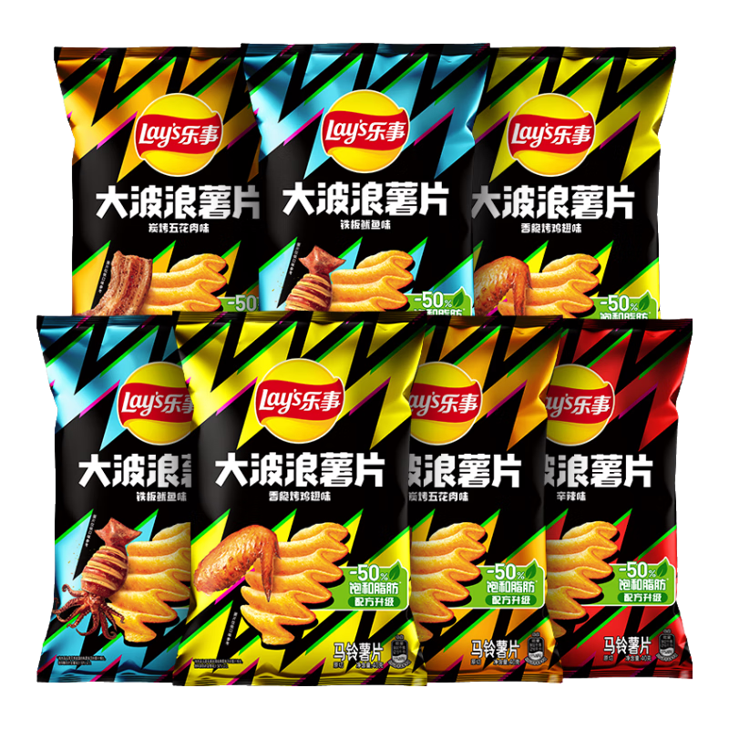 ���£�Lay's��������Ƭ��϶��ζ40g*7�� ��ʳ���280g ����ʳƷ