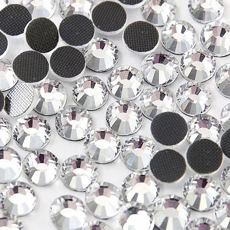 正品平底烫钻国A真双面钻彩色散钻带胶底衣服DIY贴钻补钻配饰包邮 紫色4.8毫米20号烫钻一包9千颗