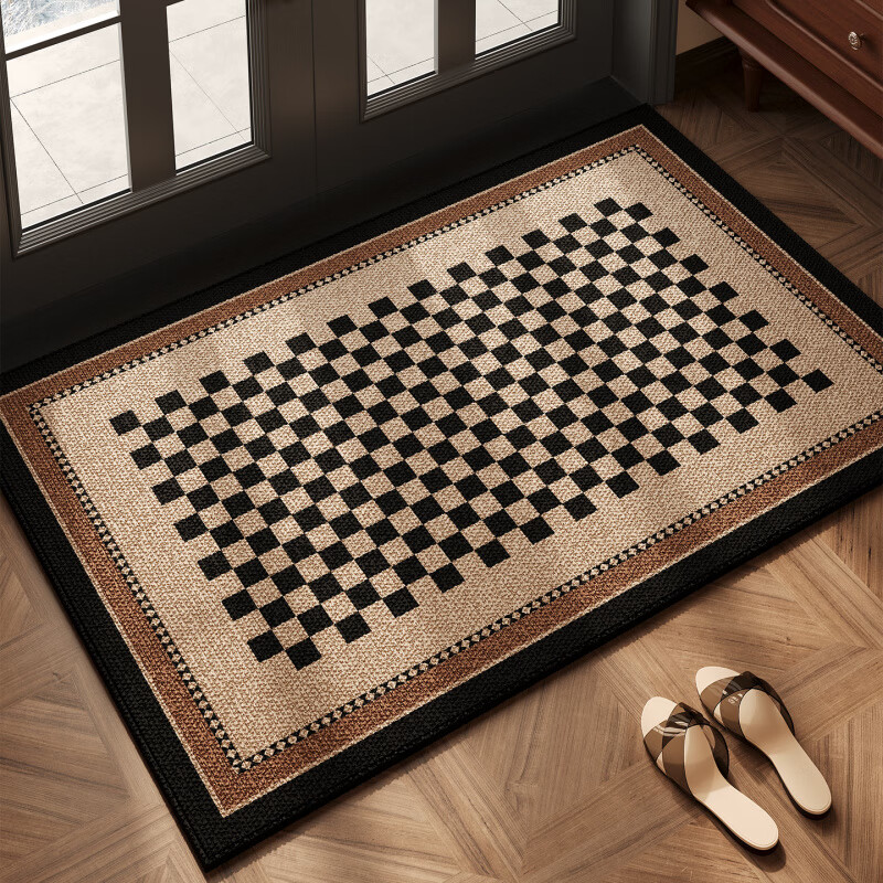 DEATKN德国高端入户门地垫大门口防滑脚垫子地毯家用免洗进门外除尘门垫 沐枝-私享定制 90cm*140cm 【厚度适中/不易卡门】