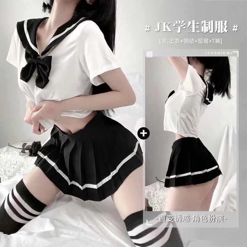 夜酥情趣内衣日系体操服少女学妹装校园制服显瘦泳衣纯 日系蝴蝶结性感网红风 黑 均码