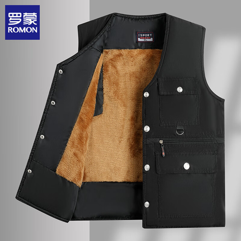 ���ɣ�ROMON����ů����������ʿ����2025�����¿��ڴ���װ�������аְ�װ ��ɫ 2XL ���飨145-160� 49.4Ԫ