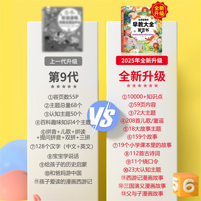 当当 早教有声书发声书启蒙系列 0-7-9岁早教有声书大全 会说话/会讲故事/会唱歌的早教有声书点读发声书 中英文双语语言启蒙益智 【第10代】会讲故事的早教大全发声书（72大主题）