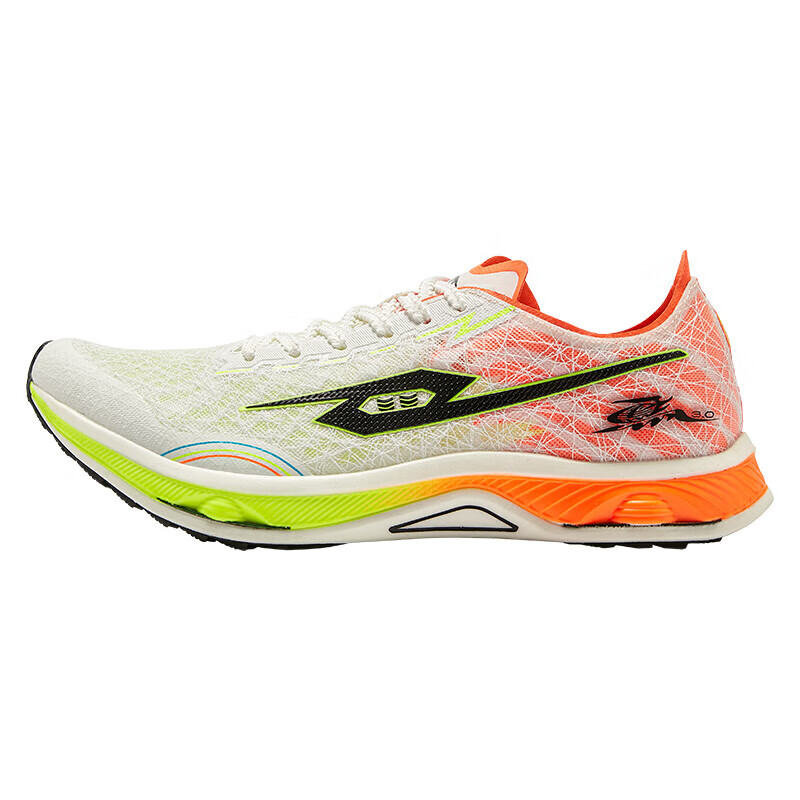 TANSHEZHE弹射者黑马3.0全掌碳板运动鞋网面透气跑步鞋男体考体测训练鞋 白橘色【建议拍大一码】 39