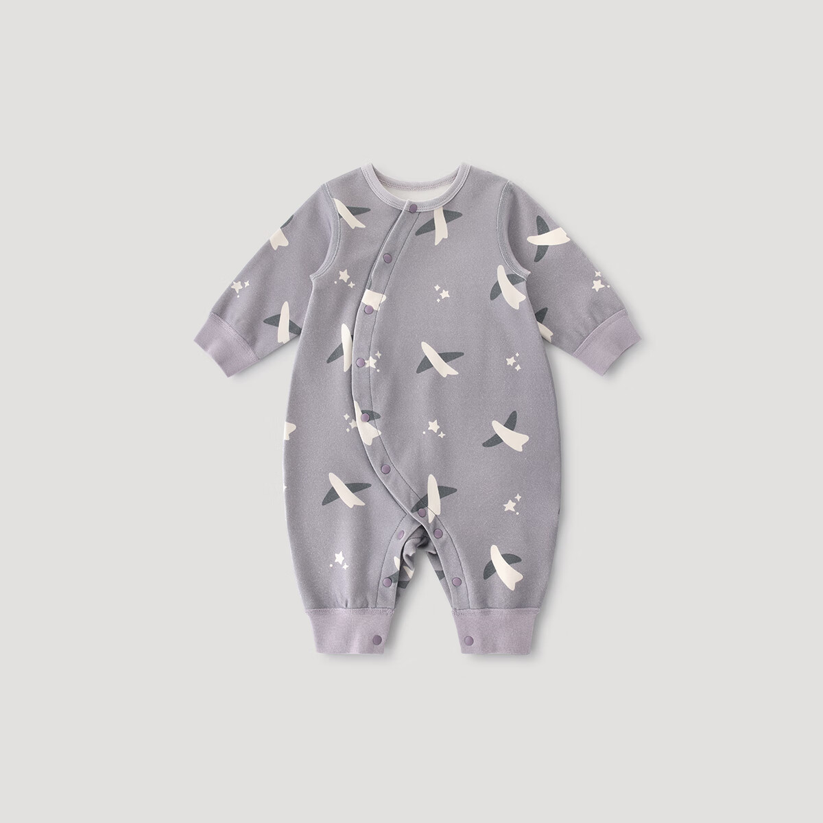 巴厘小猪婴儿连体衣秋冬保暖发热哈衣加厚宝宝爬爬服初生儿秋季新生儿衣服 企鹅遨游 73cm