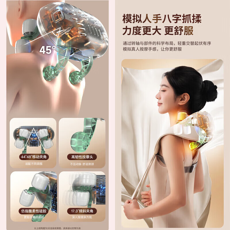 猴太太颈部椎按摩器仪腰部按摩枕脖子全身颈部颈肩理 筋膜枪父亲节礼物实用送爸爸母亲妈妈长辈高档疗仪 【店铺力荐】升级语音播报/热敷 生日礼物女生母亲妈妈爸爸父亲男士女士老人高档礼品