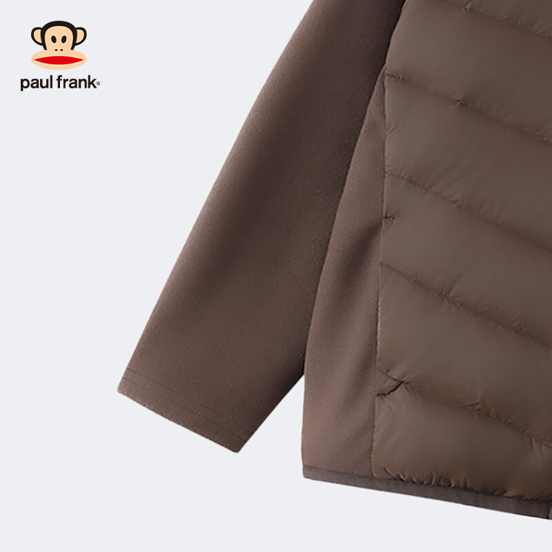 大嘴猴(paul frank)童装儿童羽绒服2025秋冬款女男女童羽绒内胆洋气保暖舒适轻薄外套 卡其 120