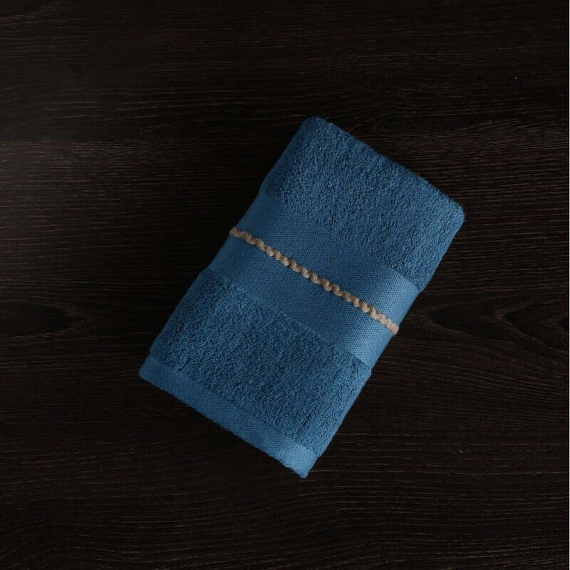 毛毛雨竹纖維毛巾男士家用男生宿舍比純棉全棉吸水不易掉毛洗臉巾 深藍色 1條 34*75cm【毛巾單條裝】
