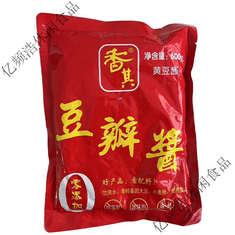 香其豆瓣醬香其醬600東北正宗特產(chǎn)黃豆豆醬大醬農(nóng)家調(diào)味醬商用 豆瓣醬600g2袋