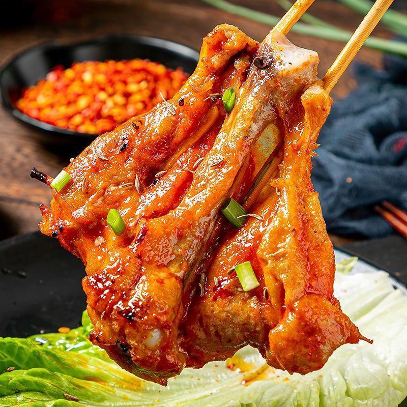 烧烤食材半成品 羊肉牛肉鸡翅五花肉串 火锅空气炸锅烤肉网红炸串 蝴蝶腿鸡腿8只900g