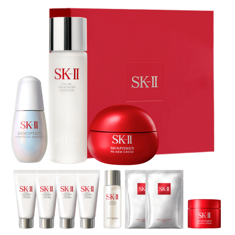 SK-II神仙水230ml+面霜50g+光子小灯泡30ml护肤品套装sk2化妆品skii