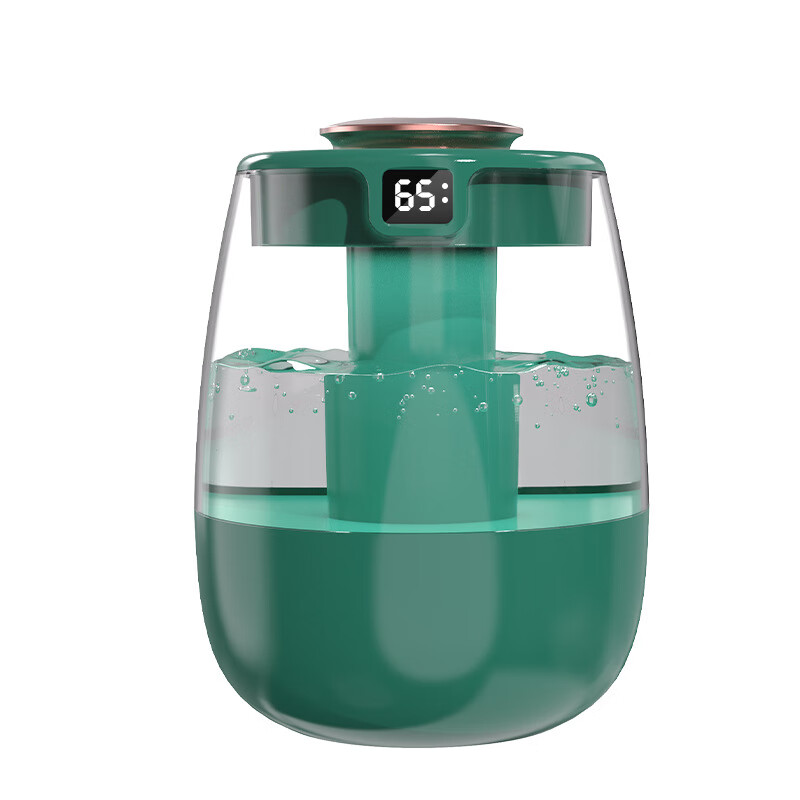 家用卧室加湿器大雾量双喷typec插电数显宿舍氛围灯新款香薰机 数显款加湿器绿色