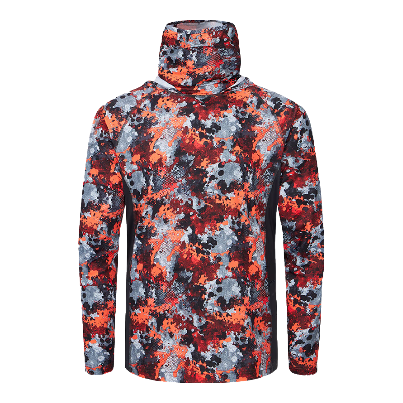 阿瑪?shù)纤沟赂呃烎~服男款夏季遮面皮膚衣垂釣透氣冰絲路亞防曬衣戶外遮陽杉 月光銀套裝（上衣+褲子） 2XL