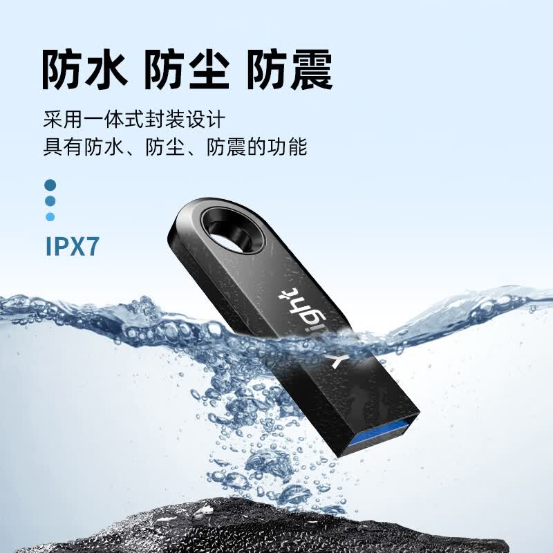 YiRight FAT32格式金属U盘高速usb3.0接口手机电脑两用苹果手机车载外接扩容大容量可定制加密优盘存储 【256G】金属高速U盘3.0(FAT32格式)