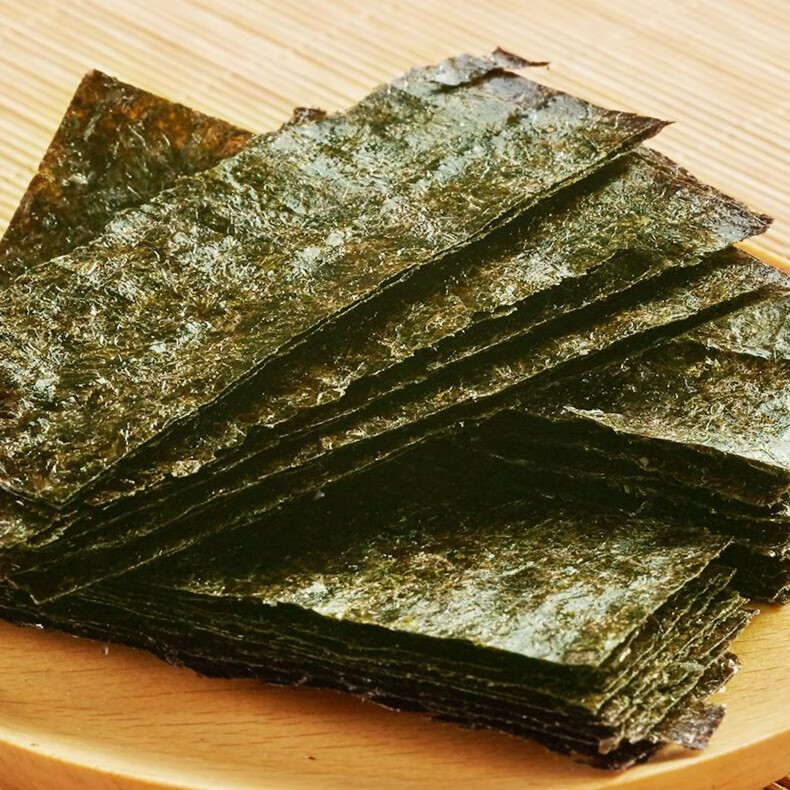 派紳即食海苔片紫菜海苔兒童小孩子吃零食烤紫菜脆片休閑海味零食 原味100片【50小包】