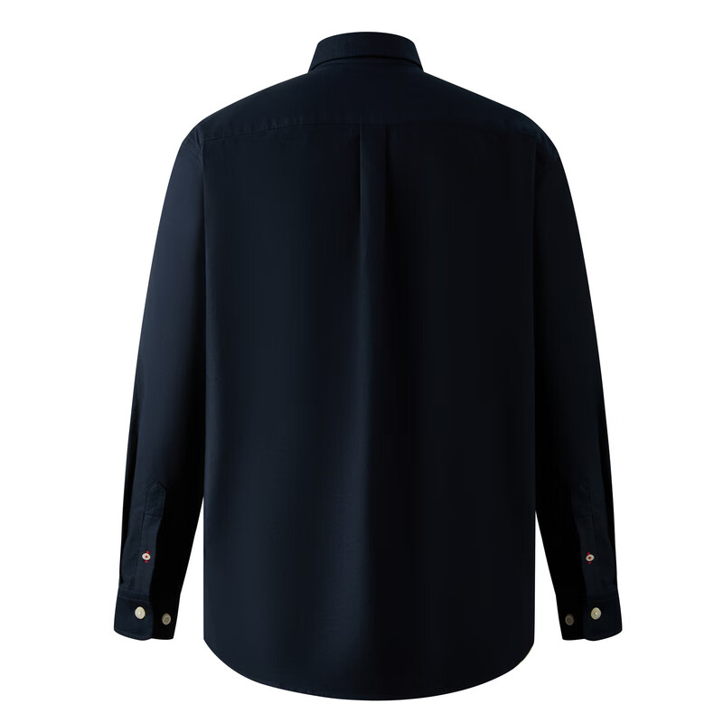 ELAND【经典时光衫】衣恋衬衫男翻领休闲纯棉上衣新款 藏青色(59)Navy XL /175