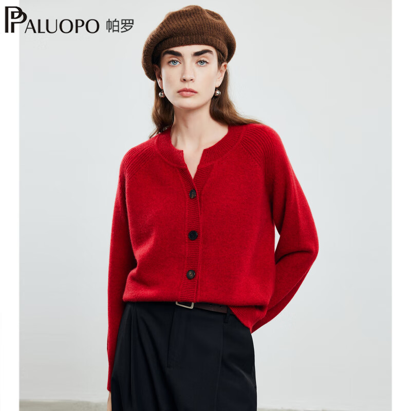 ���ޣ�PALUOPO��7G�Ӻ���֯100%ɽ������Ů�ﶬ�¿���Ứ���п��ɰٴ�Ӻ�ë�� ���л� S 155/95 1009Ԫ