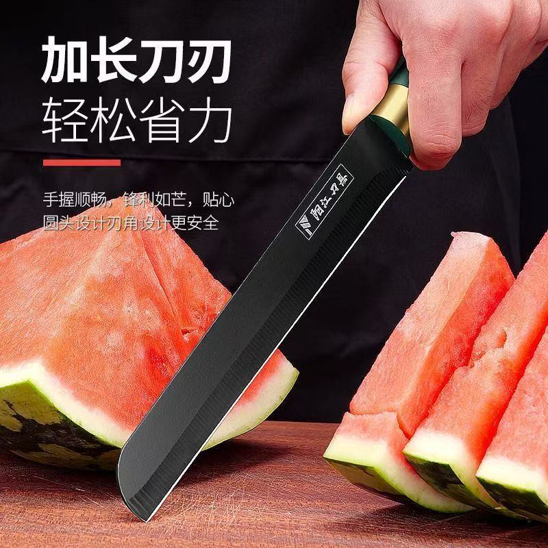 溥畔不锈钢水果刀锋利商用瓜果刀多用刀家用切西瓜可磨刀加长款切瓜刀