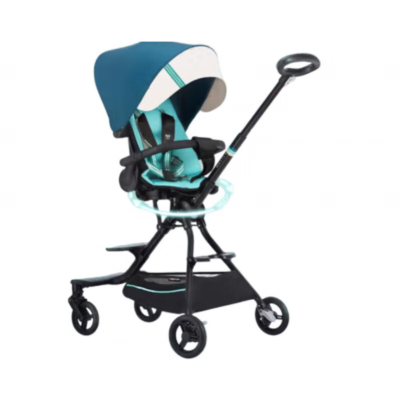 小龍哈彼（Happy dino）小龍哈彼嬰兒推車可坐可躺男女寶寶輕便折疊傘車便攜式溜娃 藍(lán)色可做躺雙向