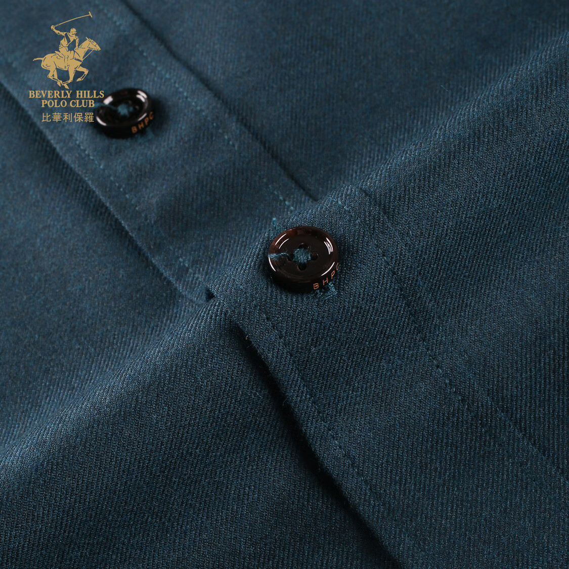 比华利保罗【黄金羊绒】2025秋冬新款男士衬衫外套休闲保暖 绿色 XL