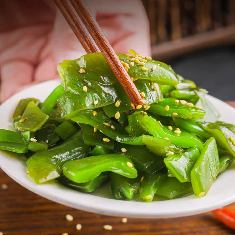 隽品湾 裙带菜梗段305g 足量海白菜香辣梗段亿海即食低脂凉拌菜大连特产 香辣裙带菜梗段305g*3袋