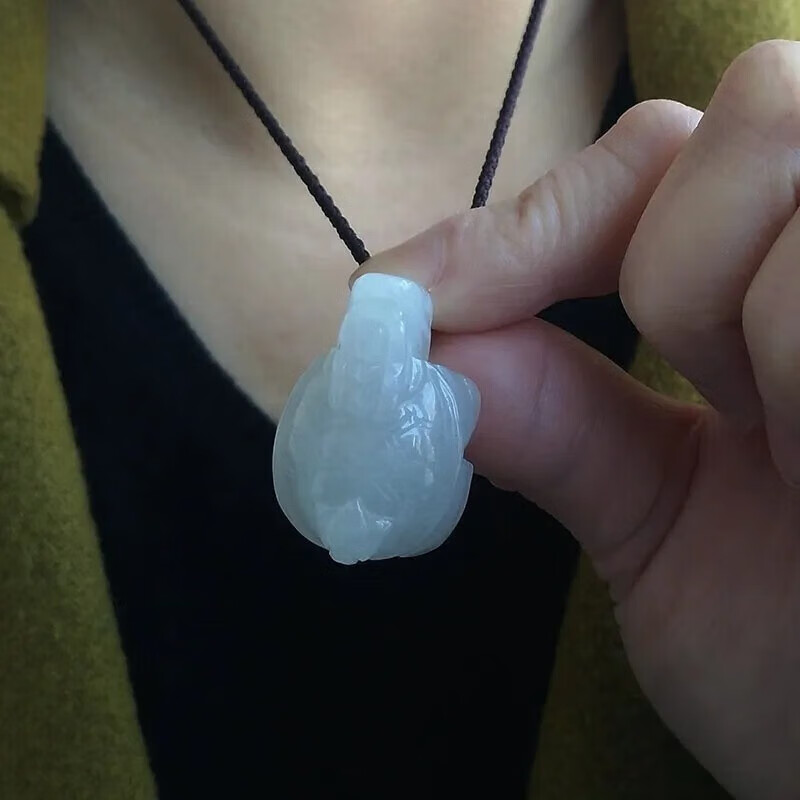 翡翠龙头龟玉吊坠男女款龙龟玉佩项链玉龙龟玉石吊坠长寿挂件玉佩