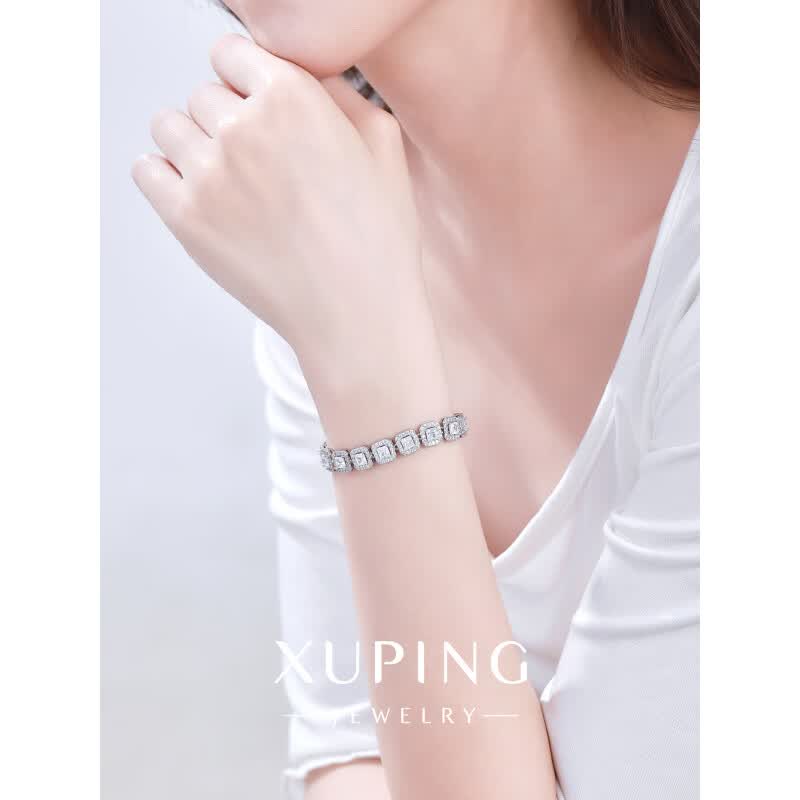 XUPING旭平首饰简约个性百搭 小冰糖手链送生日礼物 手链 约16+2cm