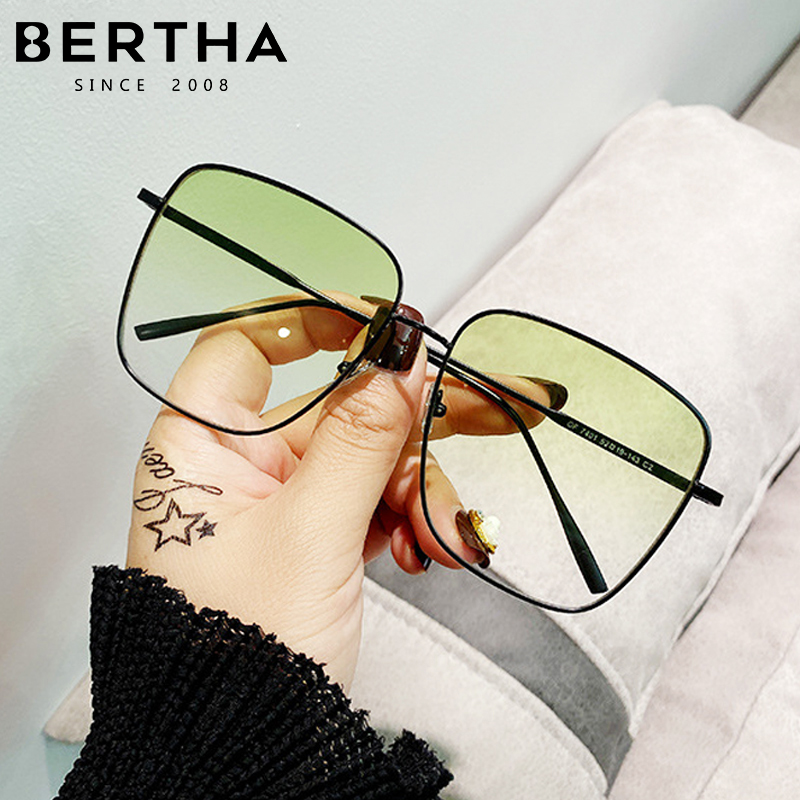 贝尔莎(bertha)gm墨镜女防紫外线华晨宇同款尼龙渐变太阳镜男ins大脸