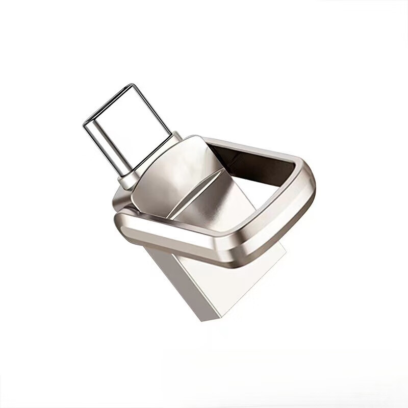 【甄选好物】手机u盘二合一Type-C安卓扩容1TB2TBU盘电脑usb3.1车 USB2.0+TYPE-C【银色】 1MB 【不建议购买】