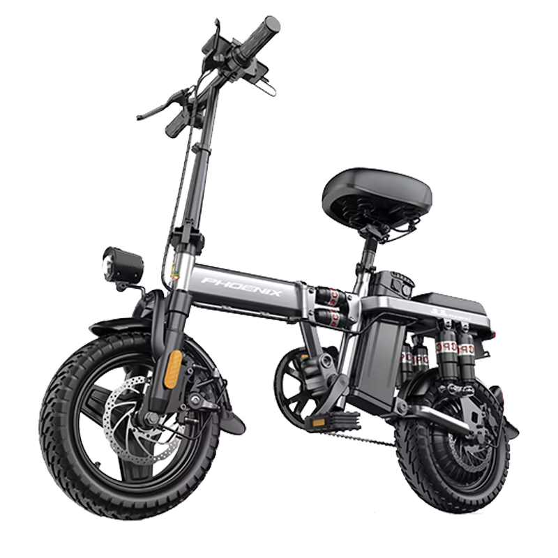 鳳凰折疊電動(dòng)自行車(chē)超輕成人助力便攜代駕車(chē)代步車(chē)新國標鋰電池電瓶車(chē) 旗艦版-汽車(chē)A級電芯-6A純電8KM（無(wú)禮包）