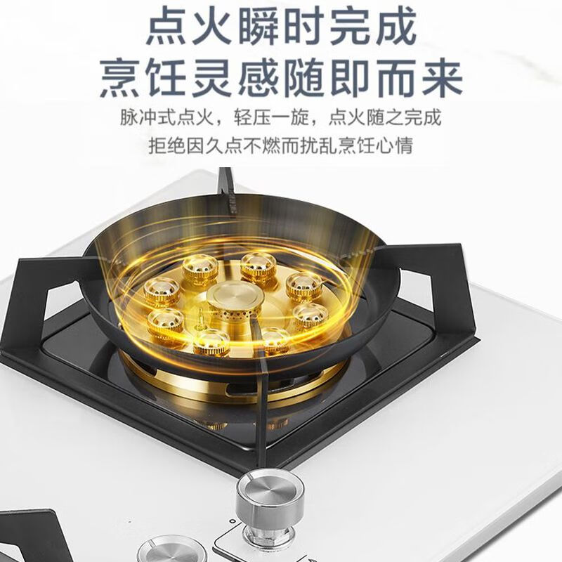 東洋（TOYO）气电两用灶一气一电两用灶电磁炉燃气灶气电灶二合一电磁炉台嵌两用 [左气右陶]白色九腔猛火+3500W电陶炉 液化气