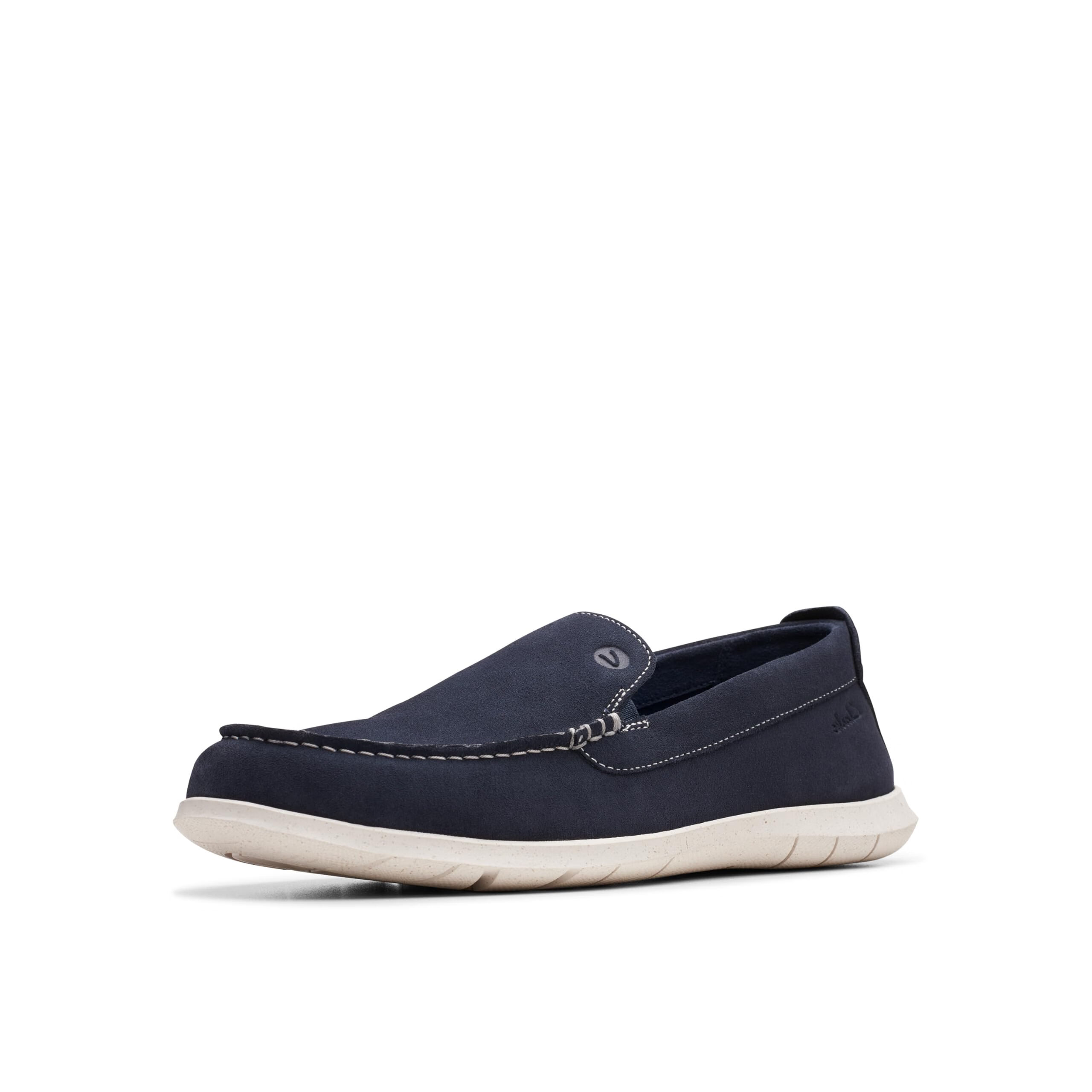 Clarks 男士舒适乐福鞋 中底缓震 棕色休闲皮鞋 海军蓝（Navy Suede） 40 (7.5 US)