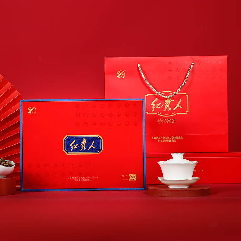 五粮液一代五粮春50度礼盒&川红梦之红礼盒150g