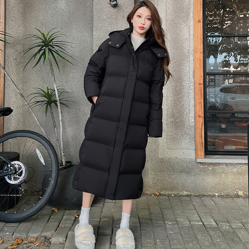 长款加厚羽绒服女2025冬季新款东北超厚过膝哈尔滨极寒小个子九江 红色（男女同款） 新国标90白鸭绒 2XL 充绒375g（建议160-180斤）