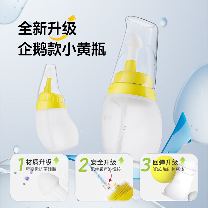 小象舒比手动洗鼻器鼻腔清洗器儿童家用成人生理盐水冲鼻子鼻塞流涕通鼻 【4+可用】120ml洗鼻器+1.8g*30袋