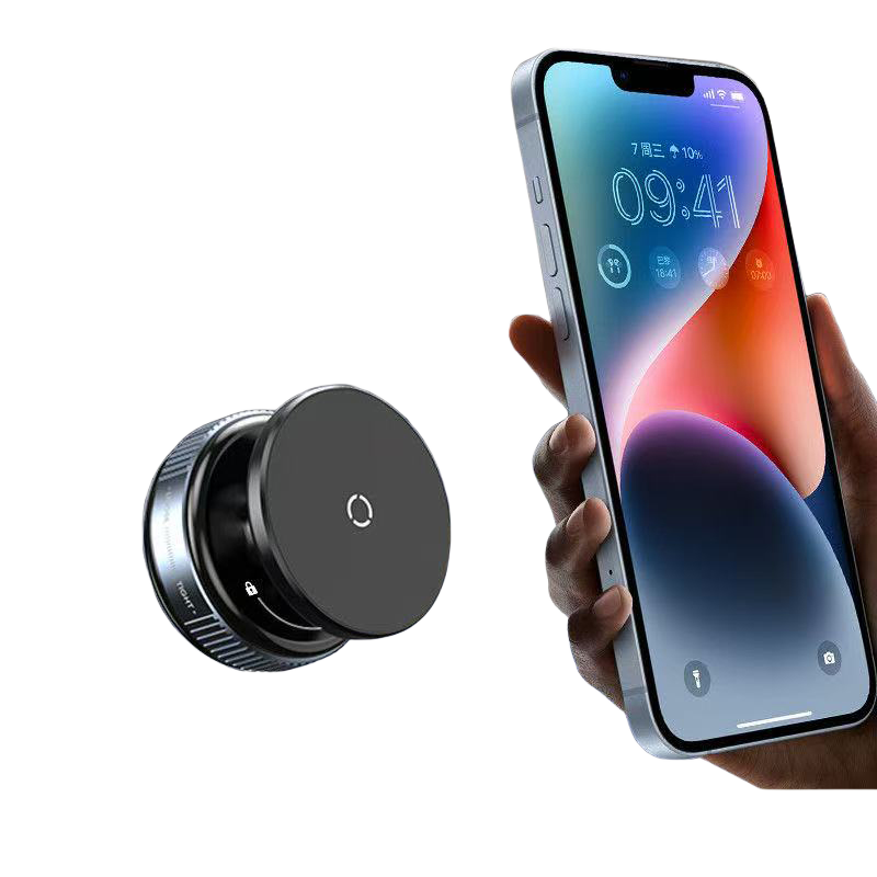 【包邮】2025新款真空滴胶吸盘磁吸手机支架多功能车载中控台防抖导航车内专用 蓝耀黑-超强吸附【6000吸附力】