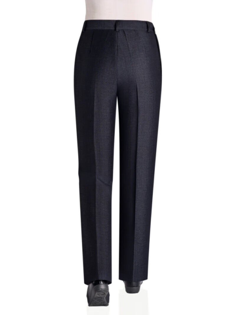 伊玟格格春秋新款旁开扣中老年侧开口大码女装妈妈裤子女西裤老年女裤高腰 深灰色 黑灰秋冬款旁开扣 5XL 2尺9腰围35码(155斤以下穿)