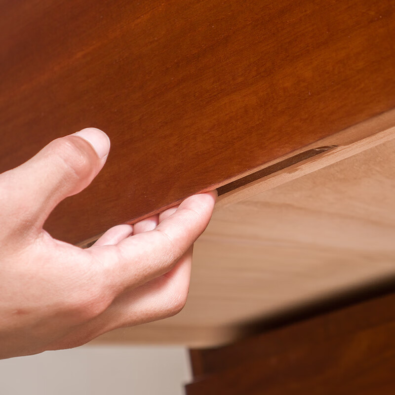 仟艺绘全实木斗柜整装收纳柜床头柜现代简约家用小柜子客厅抽屉式储物柜 窄三斗胡桃【长45*宽40*高64cm】