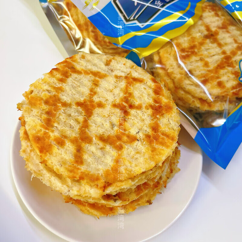 鱼儿村大连特产香烤圆鱼片开袋即食鳕鱼片烤鱼片新鲜休闲海味零食特产 烤鱼片250克*1袋
