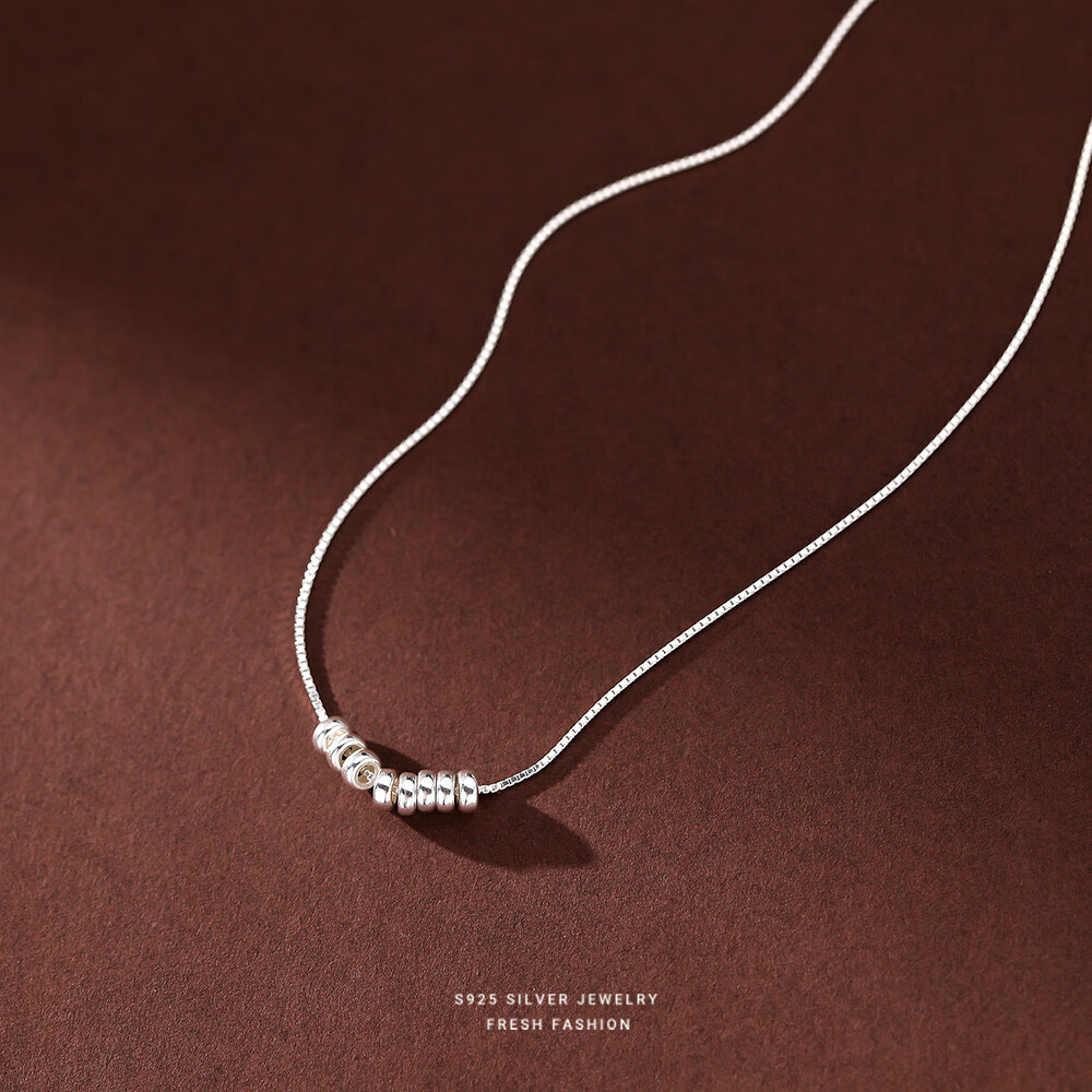 戴银坊转运珠纯银项链女款2026新款轻奢高级感吊坠生日送女生母亲节礼物 转运珠项链+证书+玫瑰花礼盒