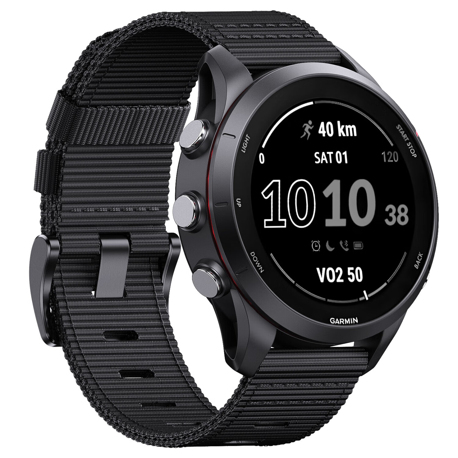 ENDUROBAND适用佳明Garmin手表表带 适配255/265/965/745/venu3/2原装战术尼龙快拆表带 黑色 佳明255/265/965