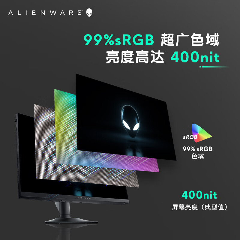 外星人（Alienware）27英寸电竞高刷显示器 360Hz IPS AW2724HF 官方标配
