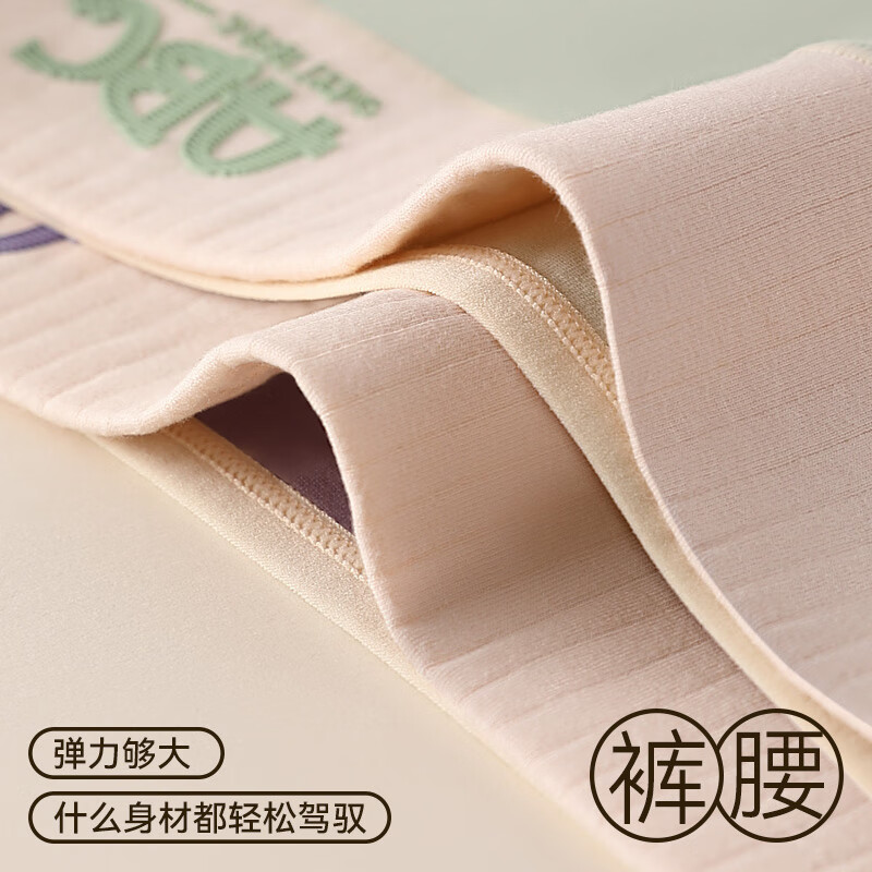 康丽霞(4条)新疆棉女士内裤女纯棉裆10A抗菌中腰透气大码女三角短裤头 4条装:浅灰+深灰+绿色+粉色 XL (120-140斤)
