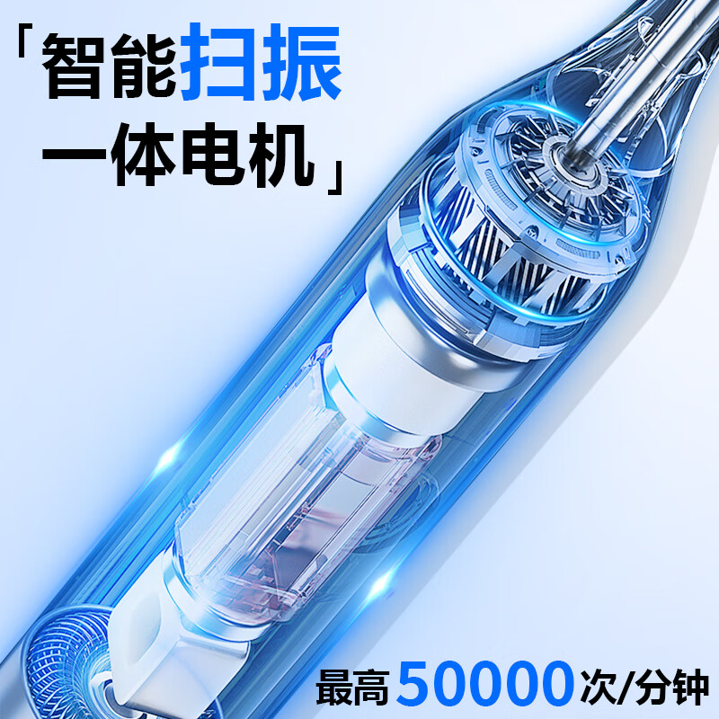 REISONIC瑞思尼克智能扫振一体电动牙刷H510男女通用莱芬深度清洁护龈便携平替牙刷七夕情人节礼物送男女友 全新声波扫振电动牙刷【樱花粉】