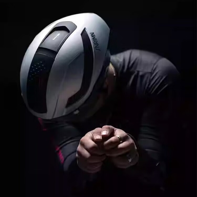 森瑞梦气动骑行头盔TT-31公路车自行车铁人三项计时赛场地破风盔 3D版流光黑 亚洲版【赠头盔收纳包】 XL