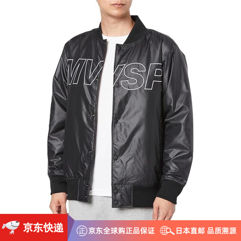 迪桑特（DESCENTE）【日本直邮】迪桑特（DESCENTE）男士中棉针织夹克 防风保暖外套 DMMWJC43 黑色 XL （O码）